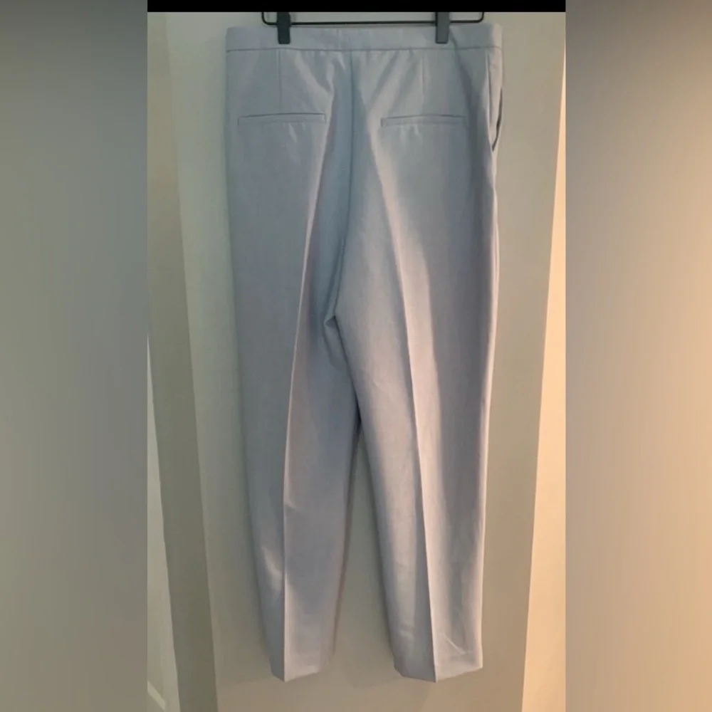 Mango Blue Trousers with Elegant Draped Design NWT - Size 8